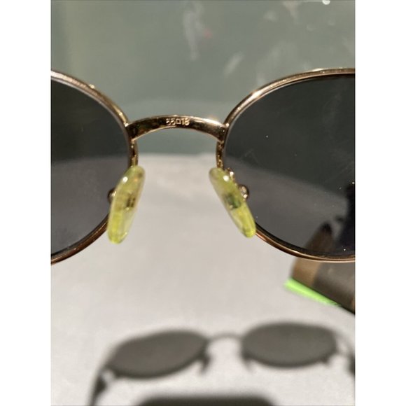 Fendi Italy Vintage 80s Oval Gold Logo Frame Eyeglasses Sunglasses With Case main image 5